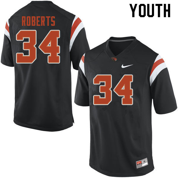 Youth #34 Avery Roberts Oregon State Beavers College Football Jerseys Sale-Black